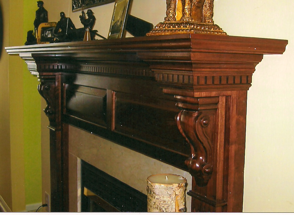 cherry wood mantle